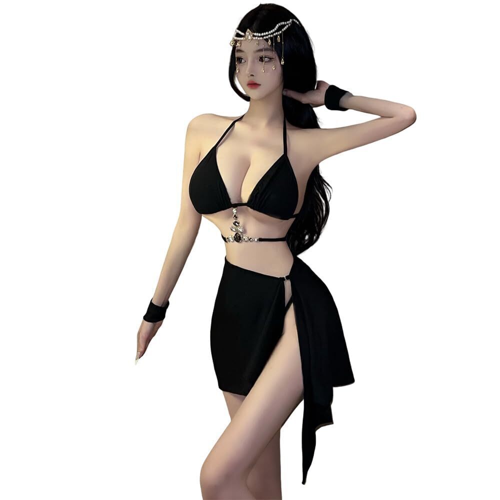 8227 cosplay swimsuit bikini Japanese anime beach swimsuit lingerie black